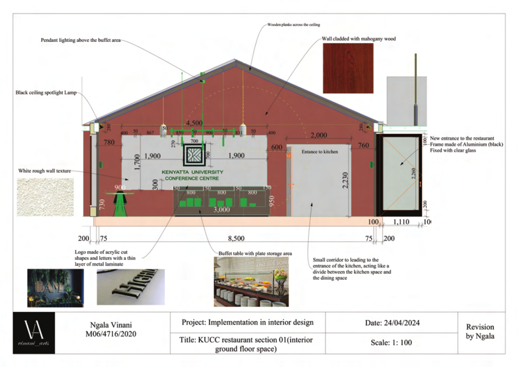 Restaurant Space Drawing Image